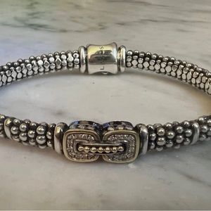 LAGOS diamond and gold caviar bracelet